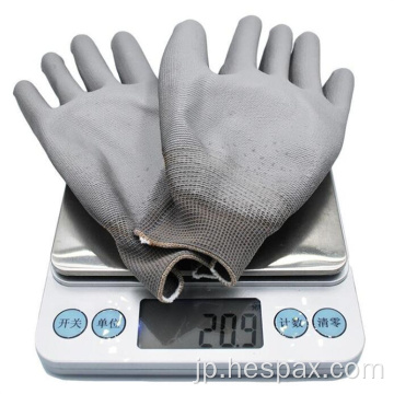 Hespax 13Gauge Nylon PU Protective Work Gloves Construction